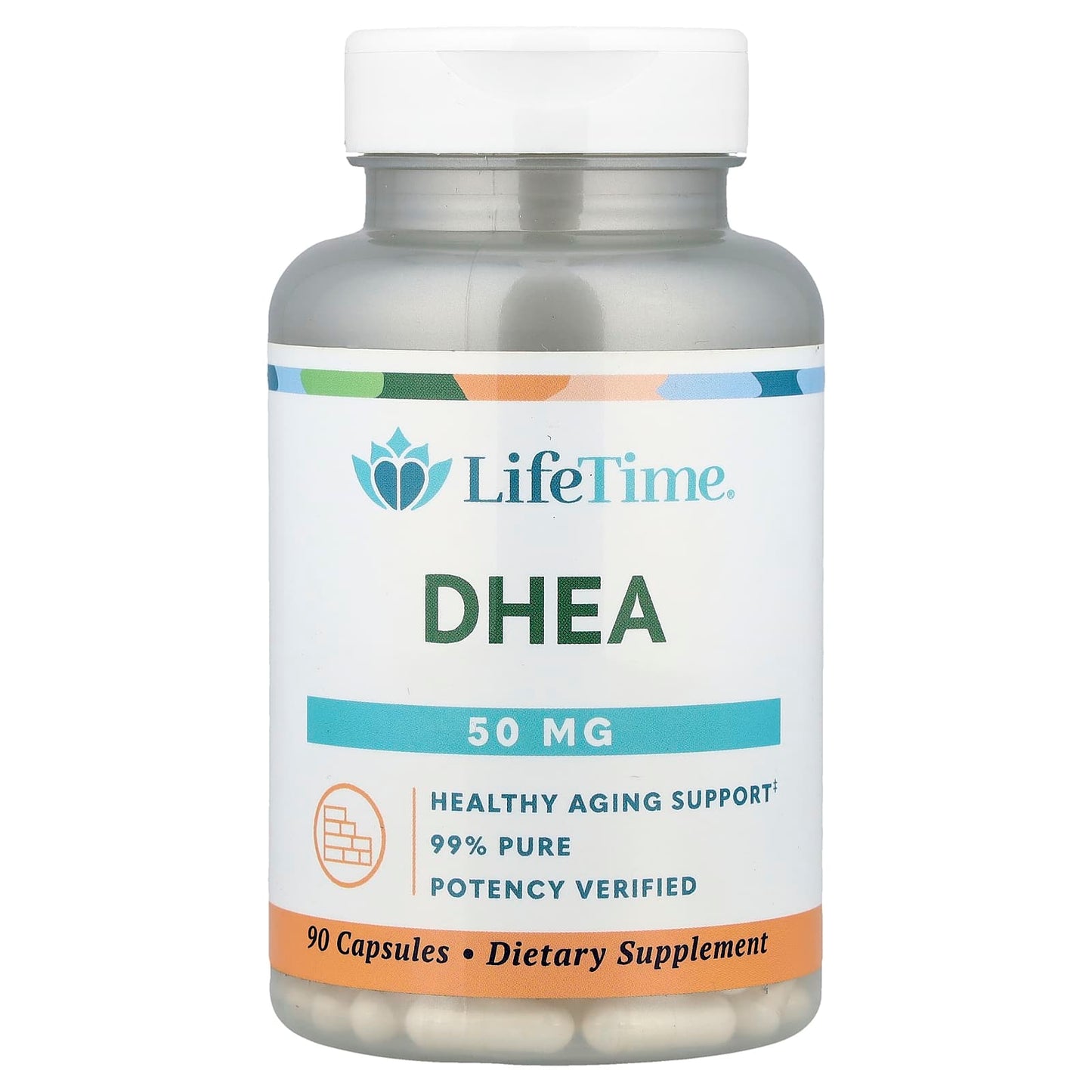 LifeTime Vitamins, DHEA, 90 Capsules (25 mg per Capsule) - Image 1