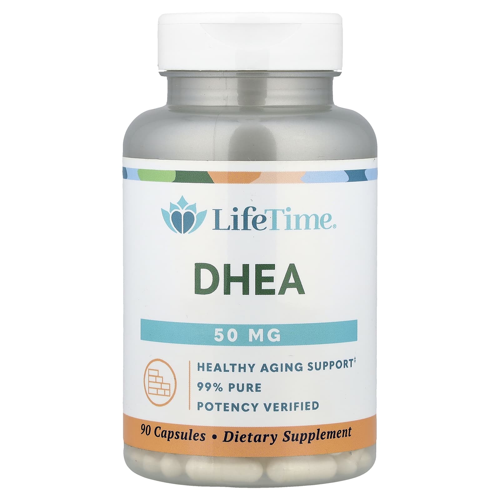 LifeTime Vitamins, DHEA, 90 Capsules (25 mg per Capsule) - Image 1