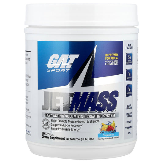 GAT JetMASS Fast-Acting Volumizing Creatine System, Tropical Ice, 1.7 lbs - Image 1