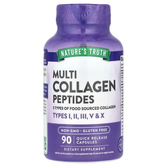 Nature's Truth, Multi Collagen Peptides, 90 Quick Release Capsules (500 mg per Capsule) - Image 1