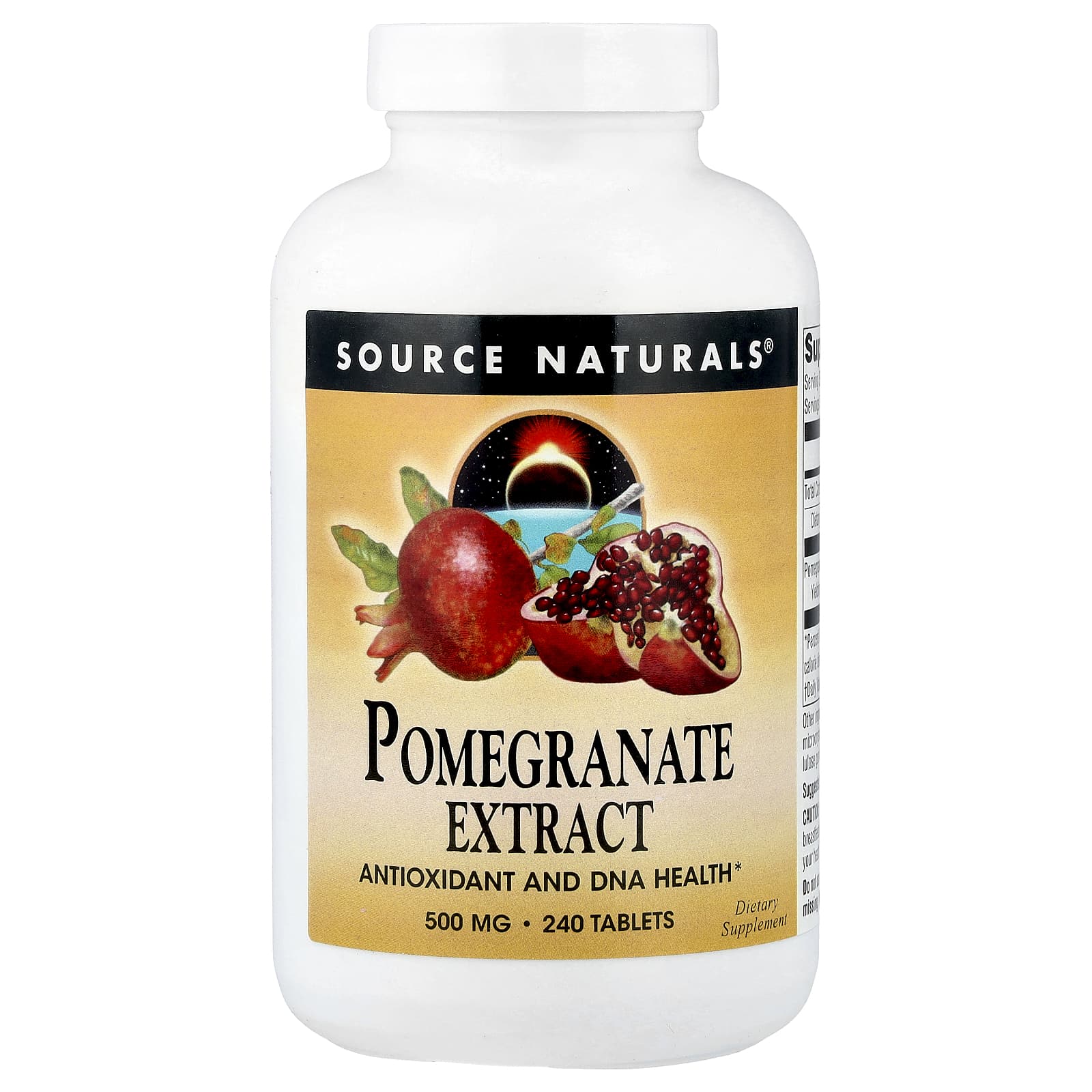 Source Naturals, Pomegranate Extract, 500 mg, 240 Tablets - Image 1