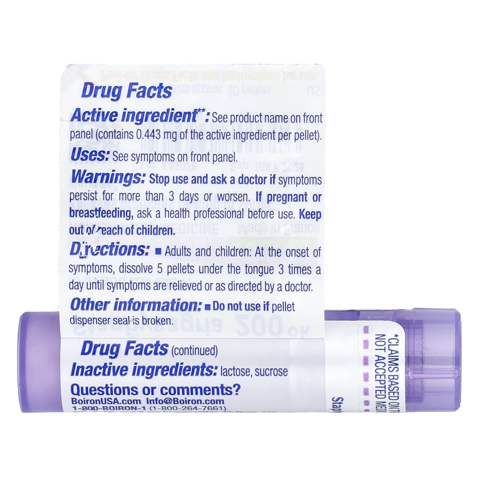 Boiron Staphysagria 200CK for Itch Relief & Wound Healing - Image 2