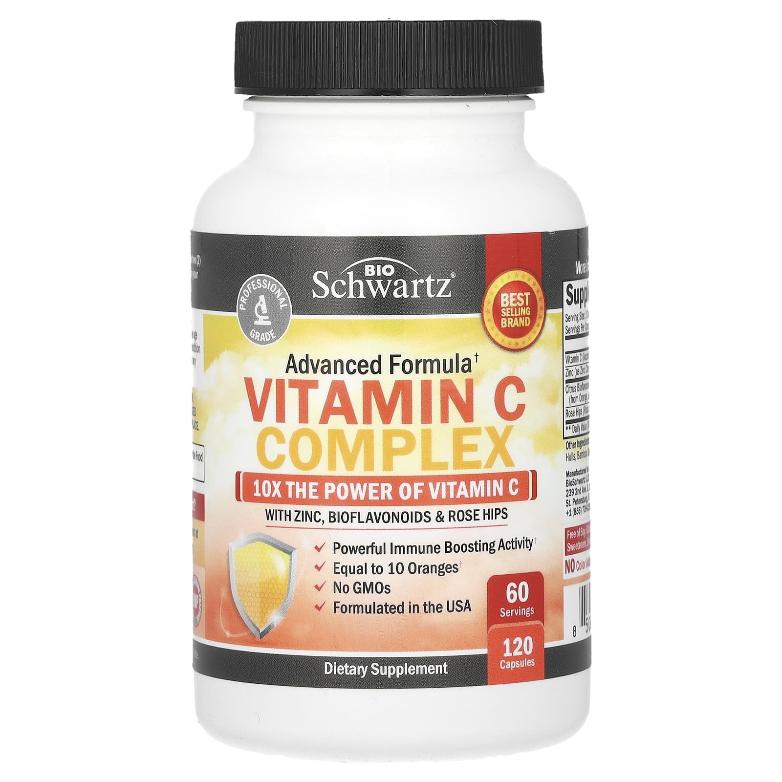 Boost Immune Health with BioSchwartz Vitamin C Complex - 120 Capsules - Image 1
