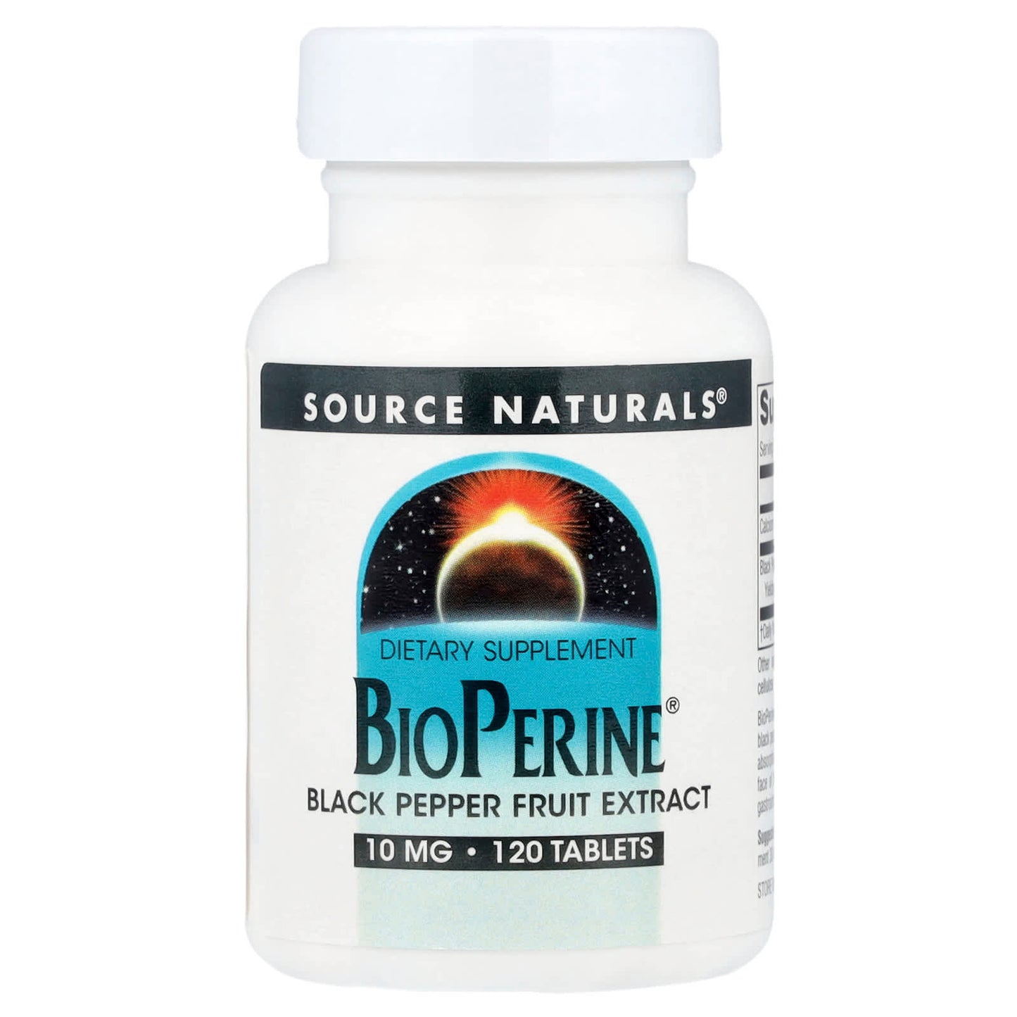 Source Naturals, BioPerine®, 10 mg, 120 Tablets - Image 1