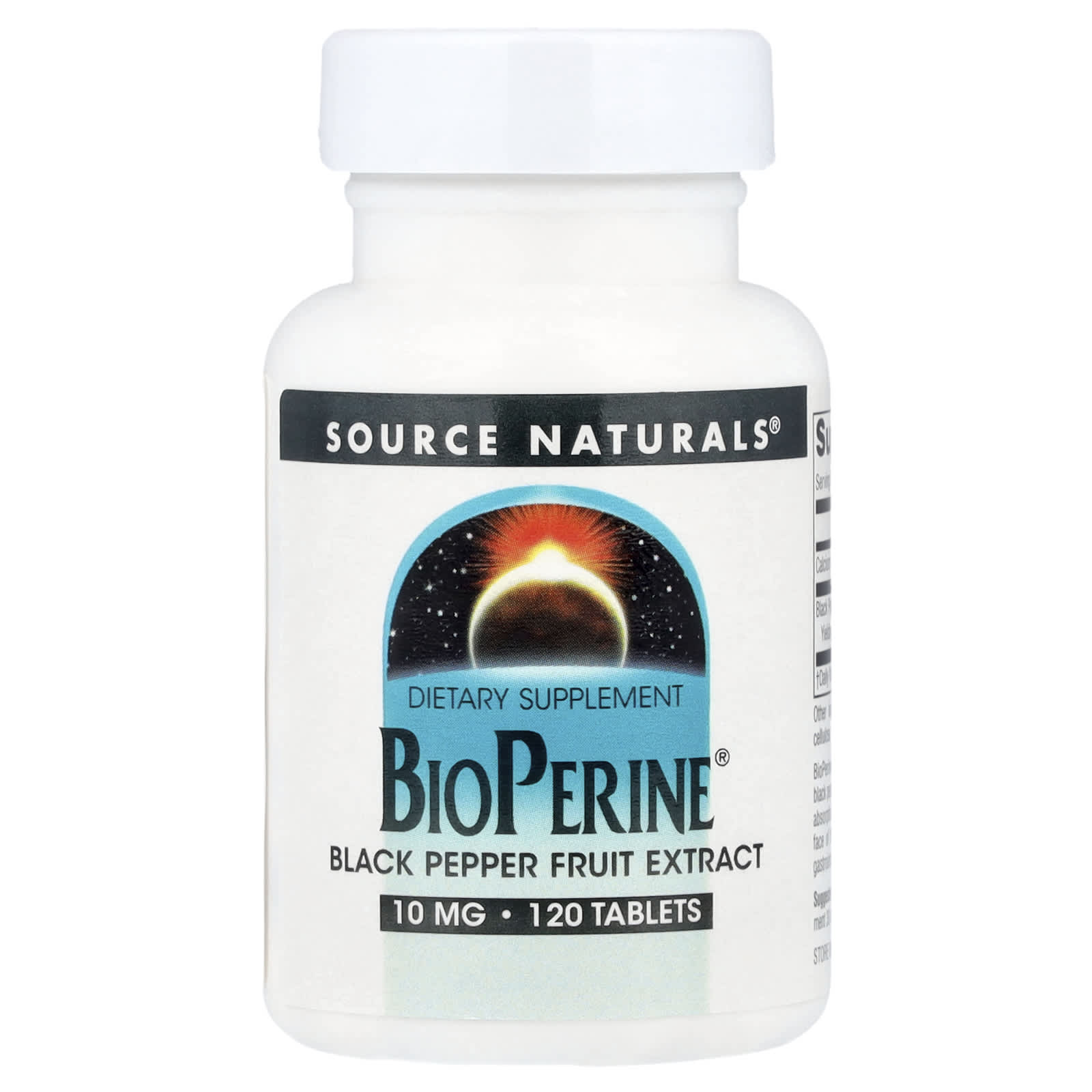 Source Naturals, BioPerine®, 10 mg, 120 Tablets - Image 1