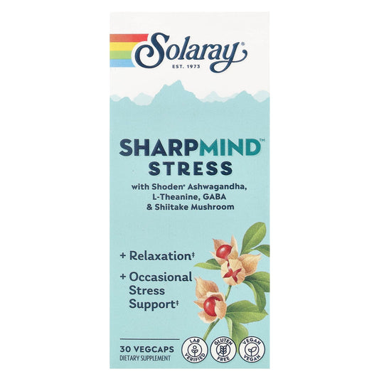 Solaray, SharpMind™ Stress, 30 VegCaps - Image 1