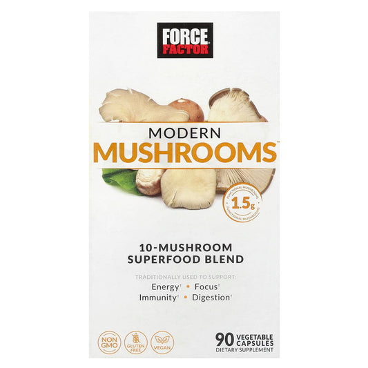 Boost Energy & Immunity with Modern Mushrooms by Force Factor - 90 Veg Caps - Image 1