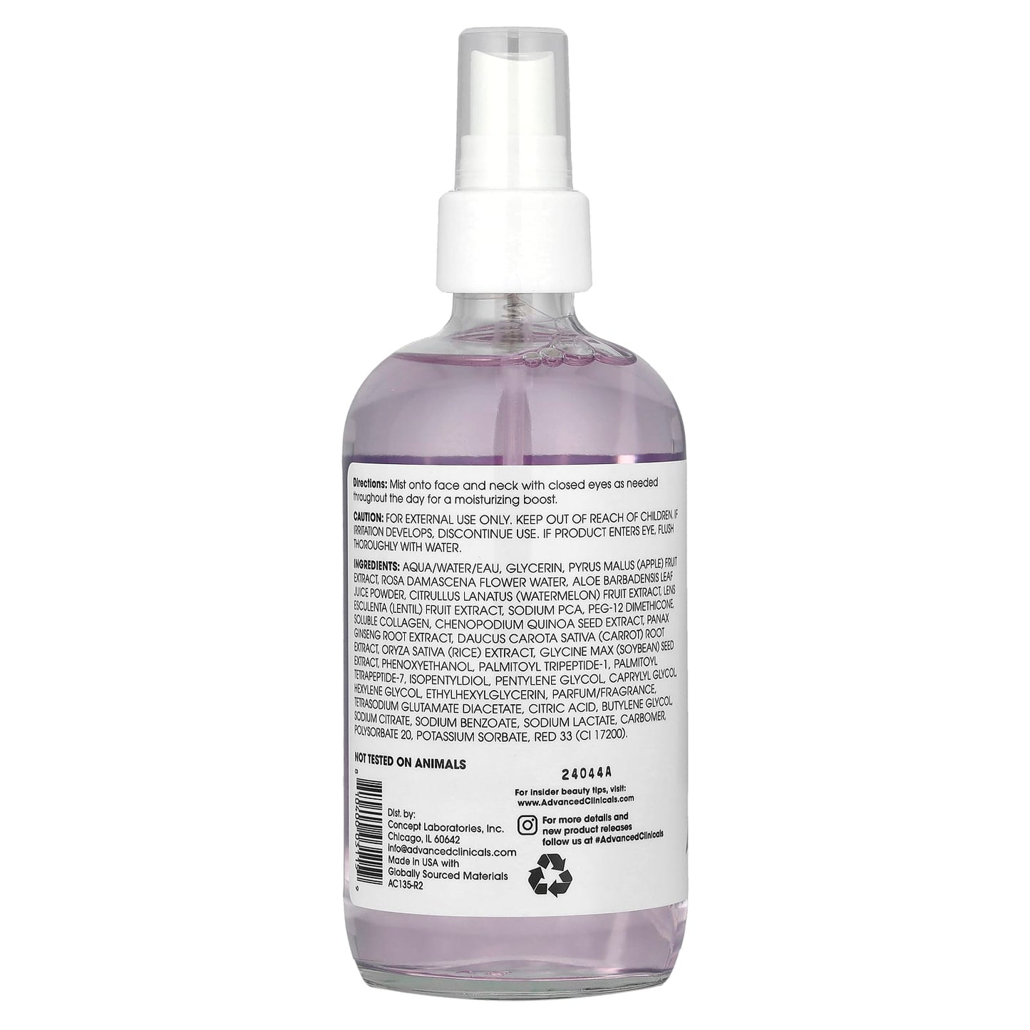 Glowing Skin with Collagen & Rosewater Facial Mist | Advanced Clinicals - Image 2