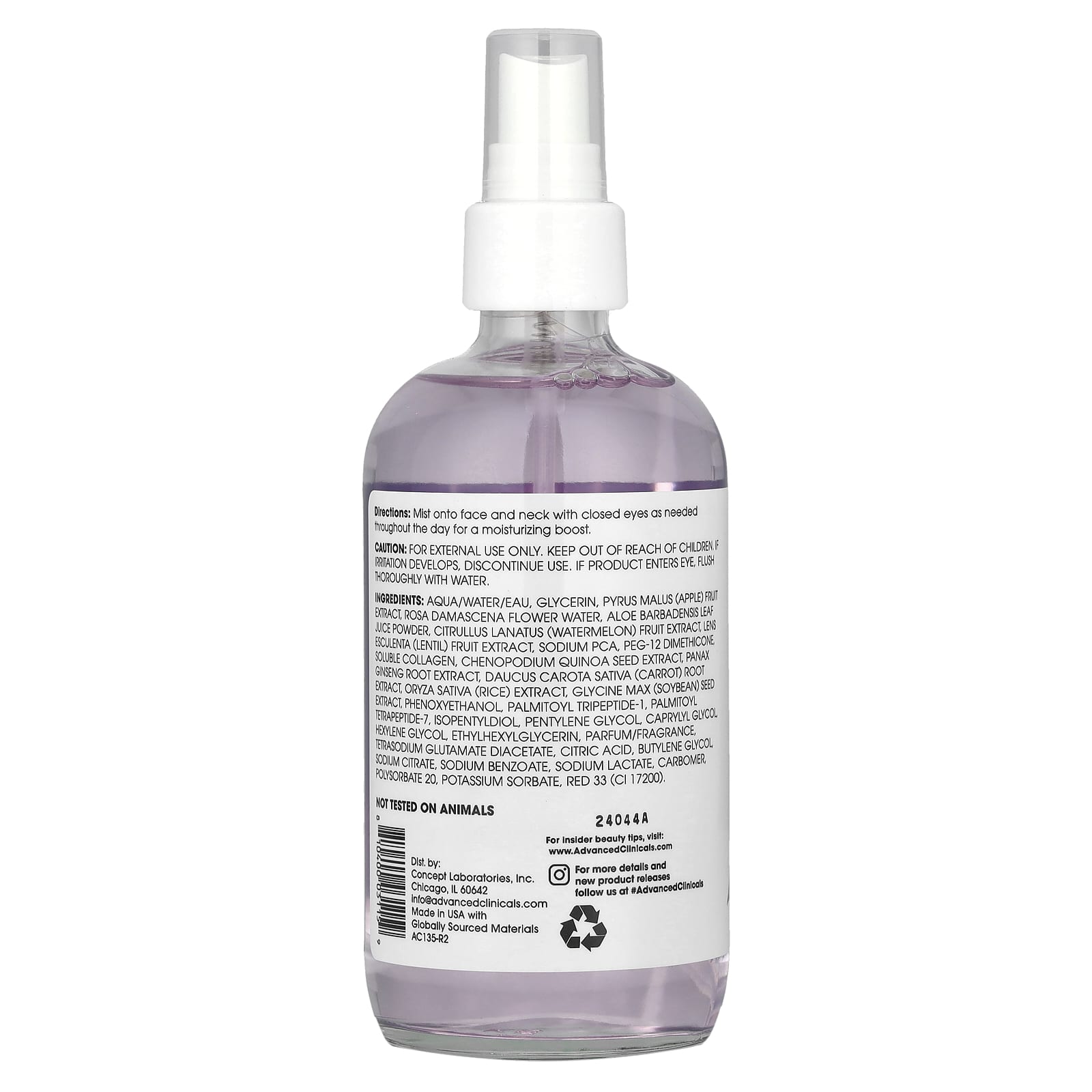 Glowing Skin with Collagen & Rosewater Facial Mist | Advanced Clinicals - Image 2