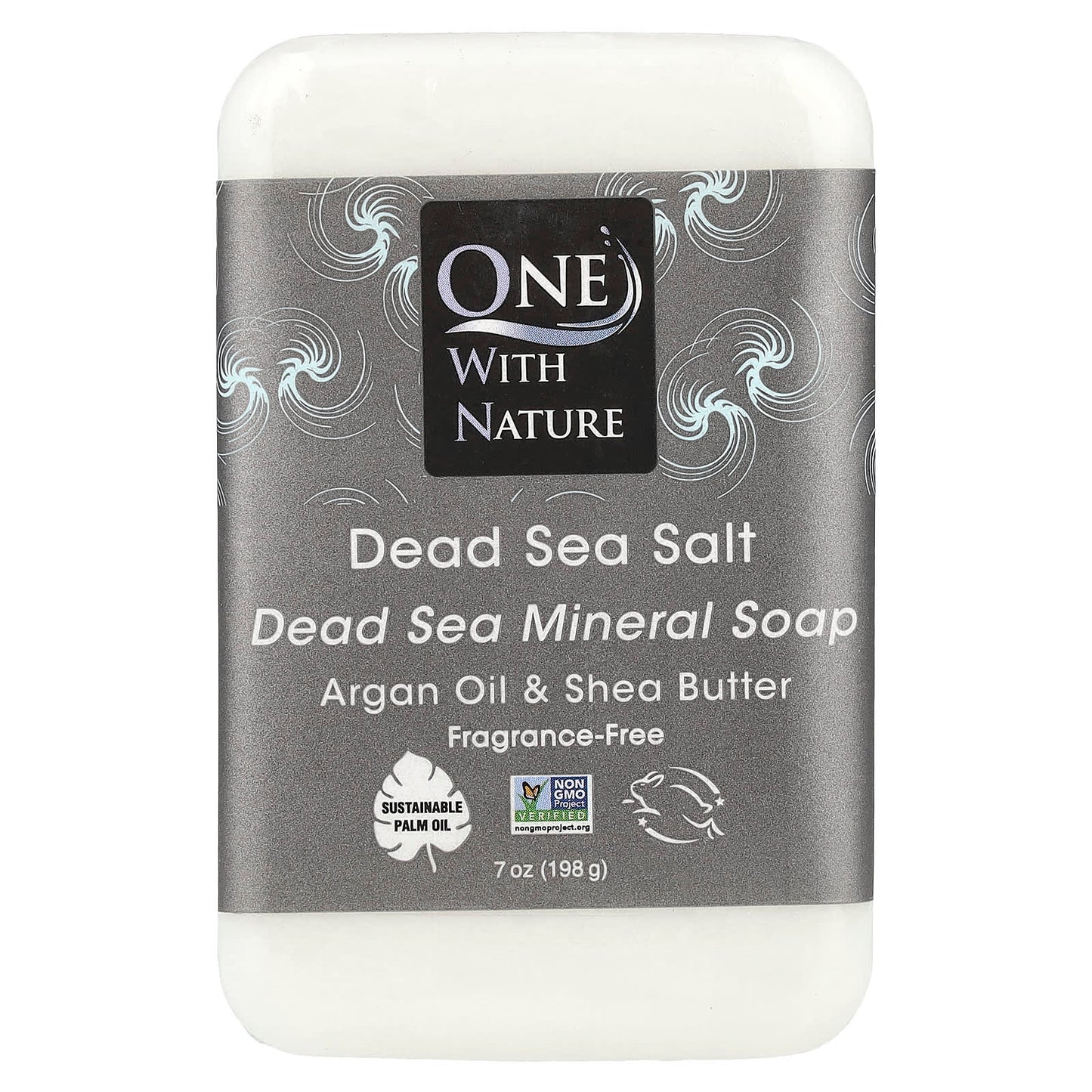 One with Nature, Dead Sea Mineral Bar Soap, Fragrance Free, 7 oz (198 g) - Image 1
