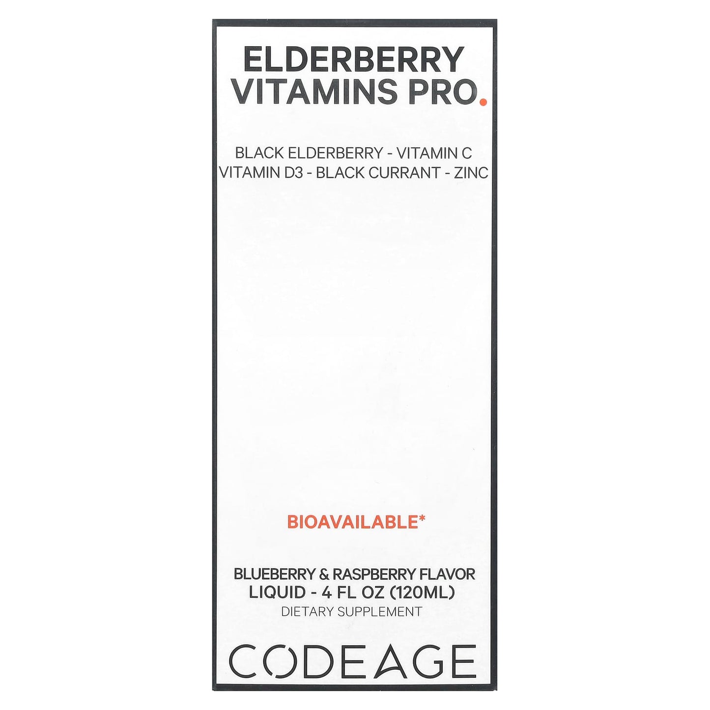 Elderberry Vitamin Pro with Blueberry & Raspberry, 120 ml - Image 1