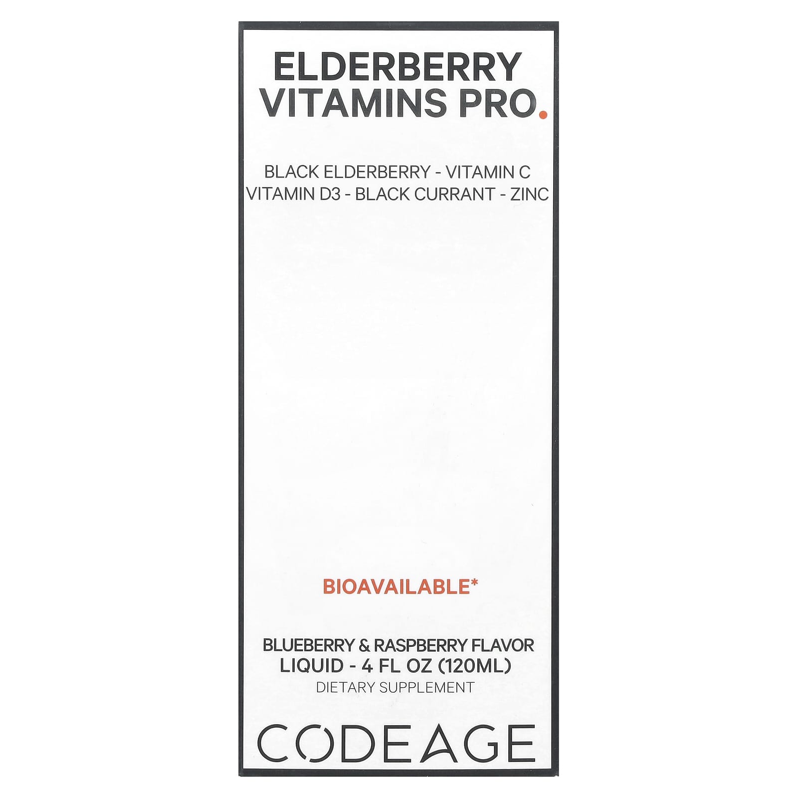 Elderberry Vitamin Pro with Blueberry & Raspberry, 120 ml - Image 1