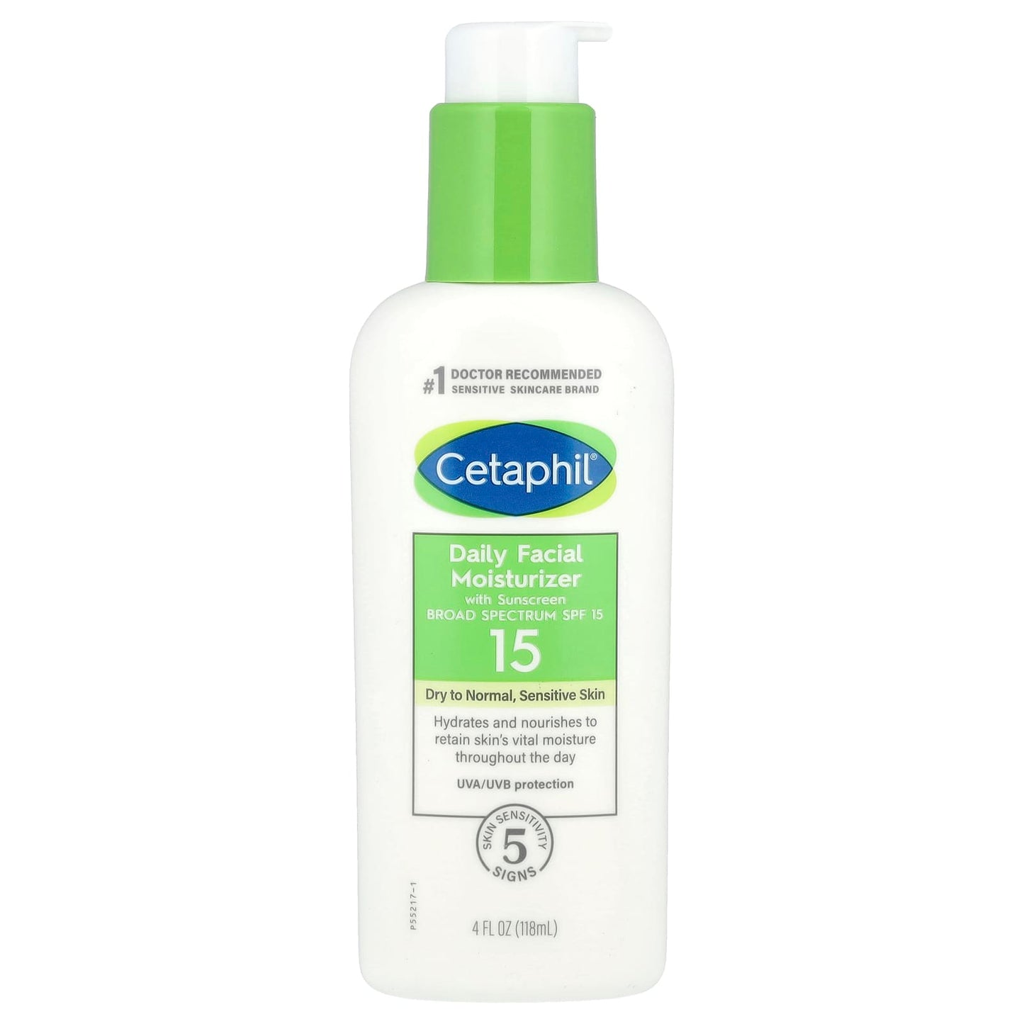 Cetaphil Daily Facial Moisturizer with SPF 15, Fragrance Free, 4 fl oz - Image 1