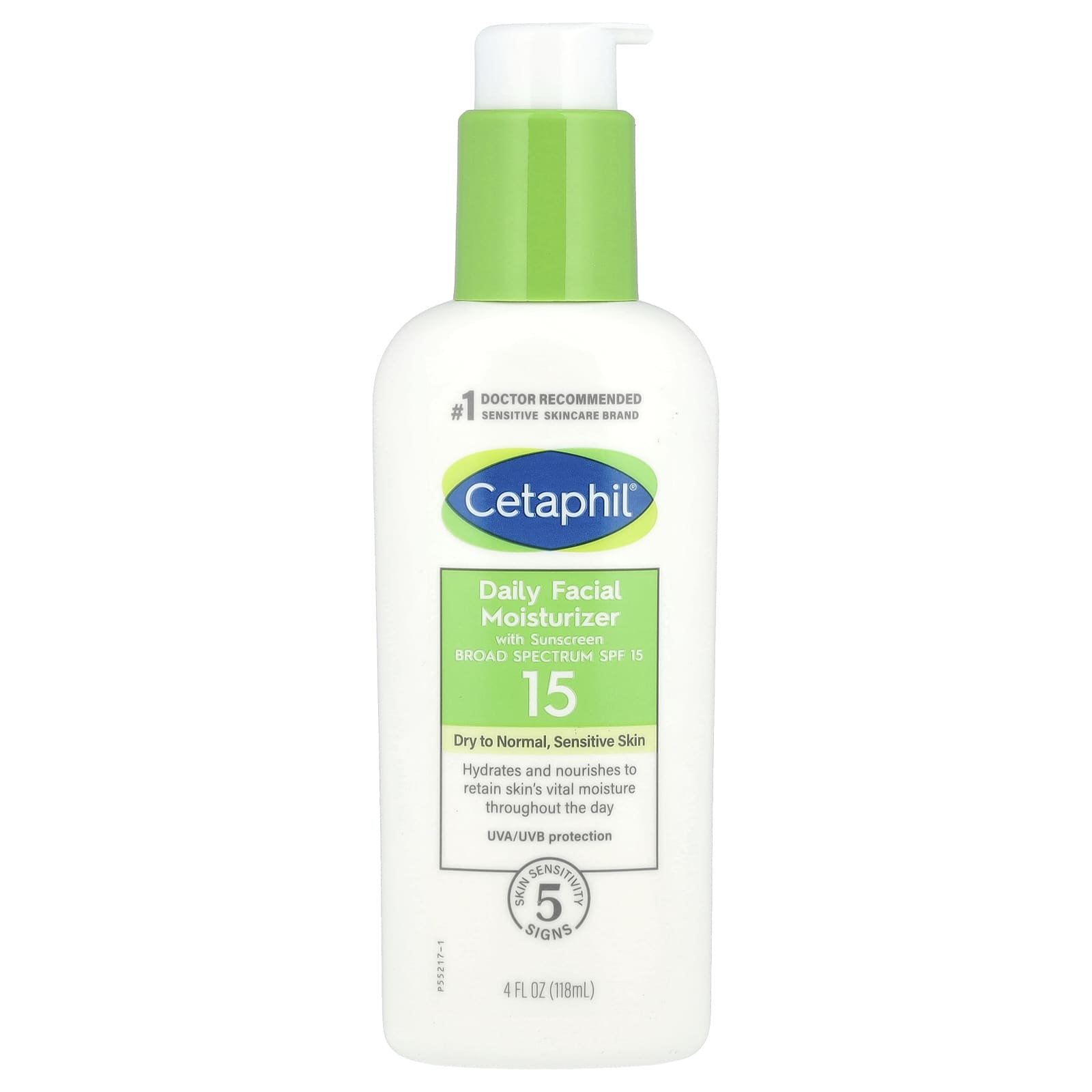 Cetaphil Daily Facial Moisturizer with SPF 15, Fragrance Free, 4 fl oz - Image 1