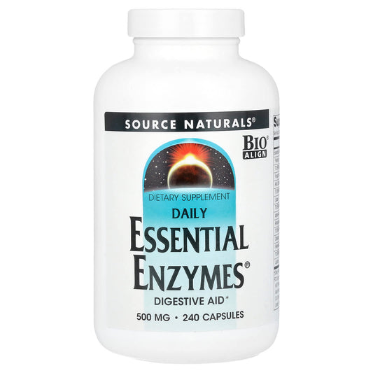 Source Naturals, Daily Essential Enzymes®, 500 mg, 240 Capsules - Image 1