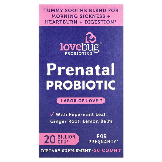 LoveBug Probiotics, Prenatal Probiotic, 20 Billion CFU, 30 Count - Image 1