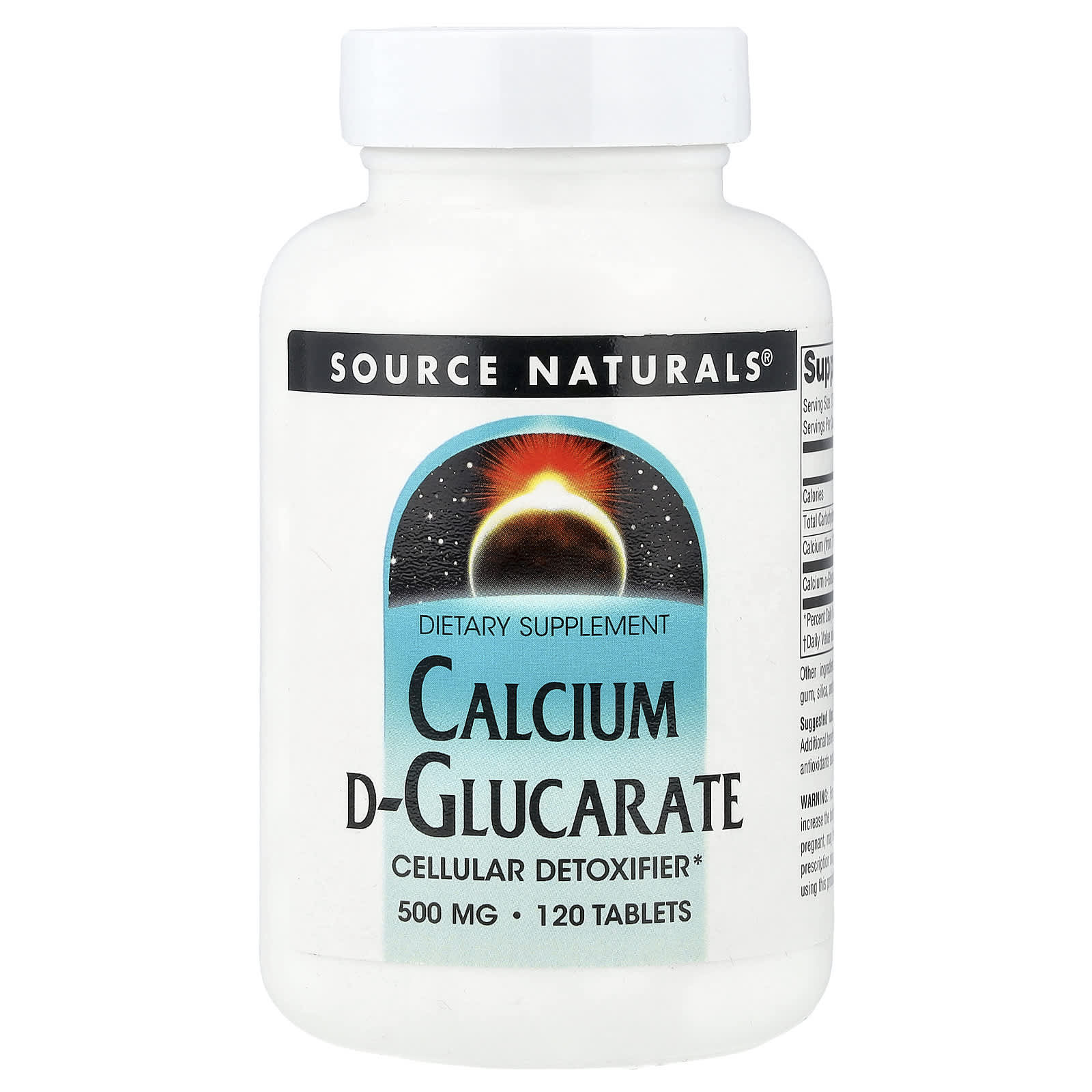 Source Naturals, Calcium D-Glucarate, 120 Tablets (500 mg per Tablet)