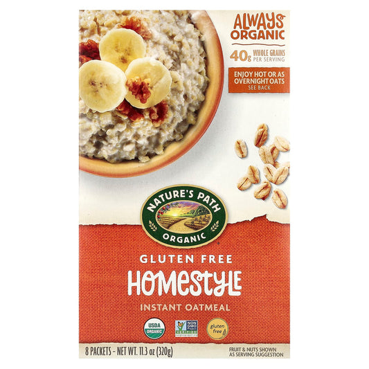 Nature's Path, Organic Instant Oatmeal, Homestyle,  8 Packets, 11.3 oz (320 g) - Image 1