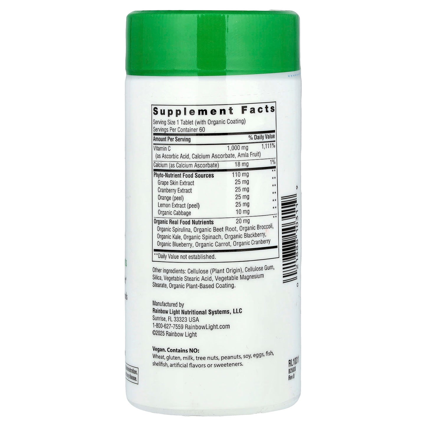 Rainbow Light, Super C, 60 Tablets - Image 2