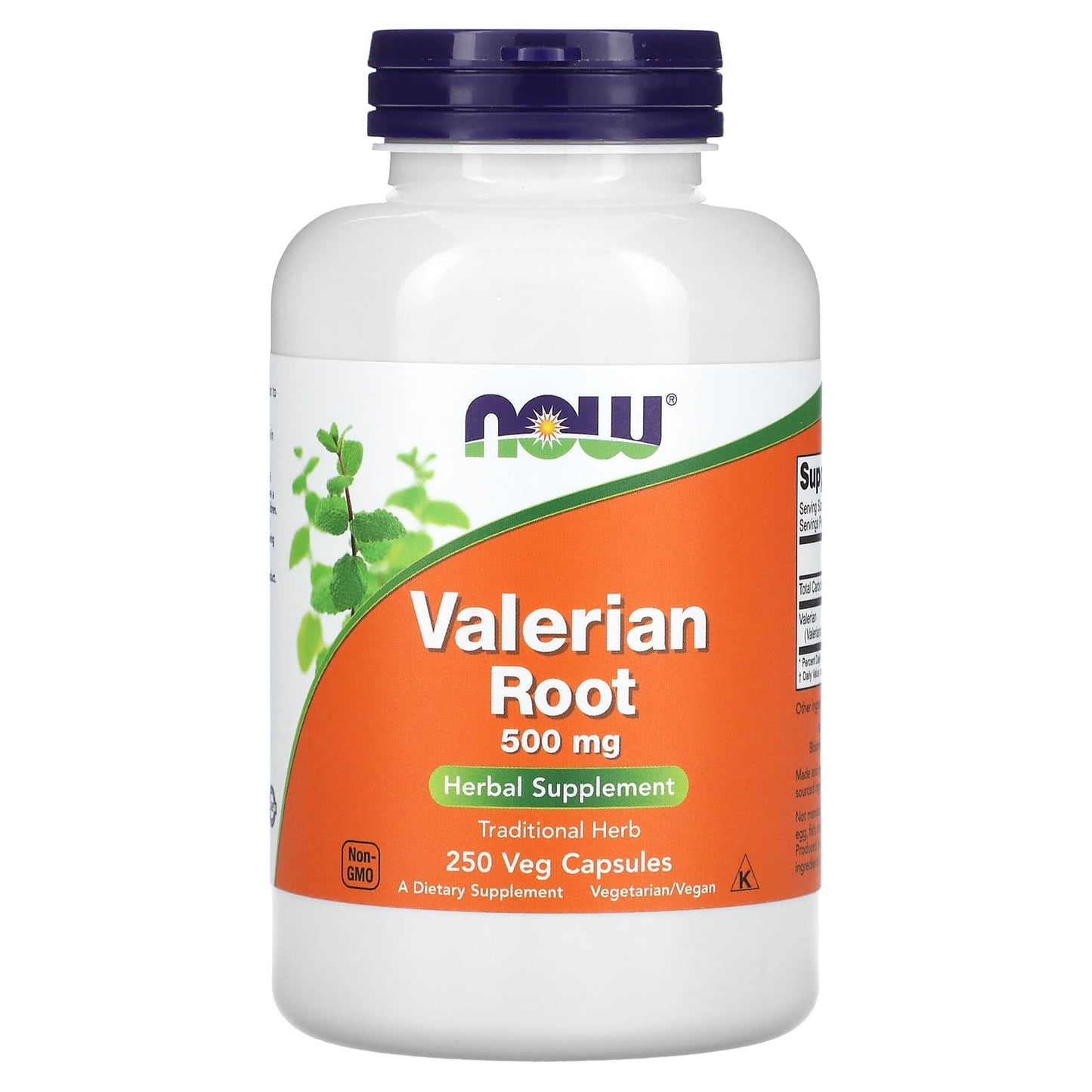 NOW Foods, Valerian Root, 500 mg, 250 Veg Capsules - Image 1