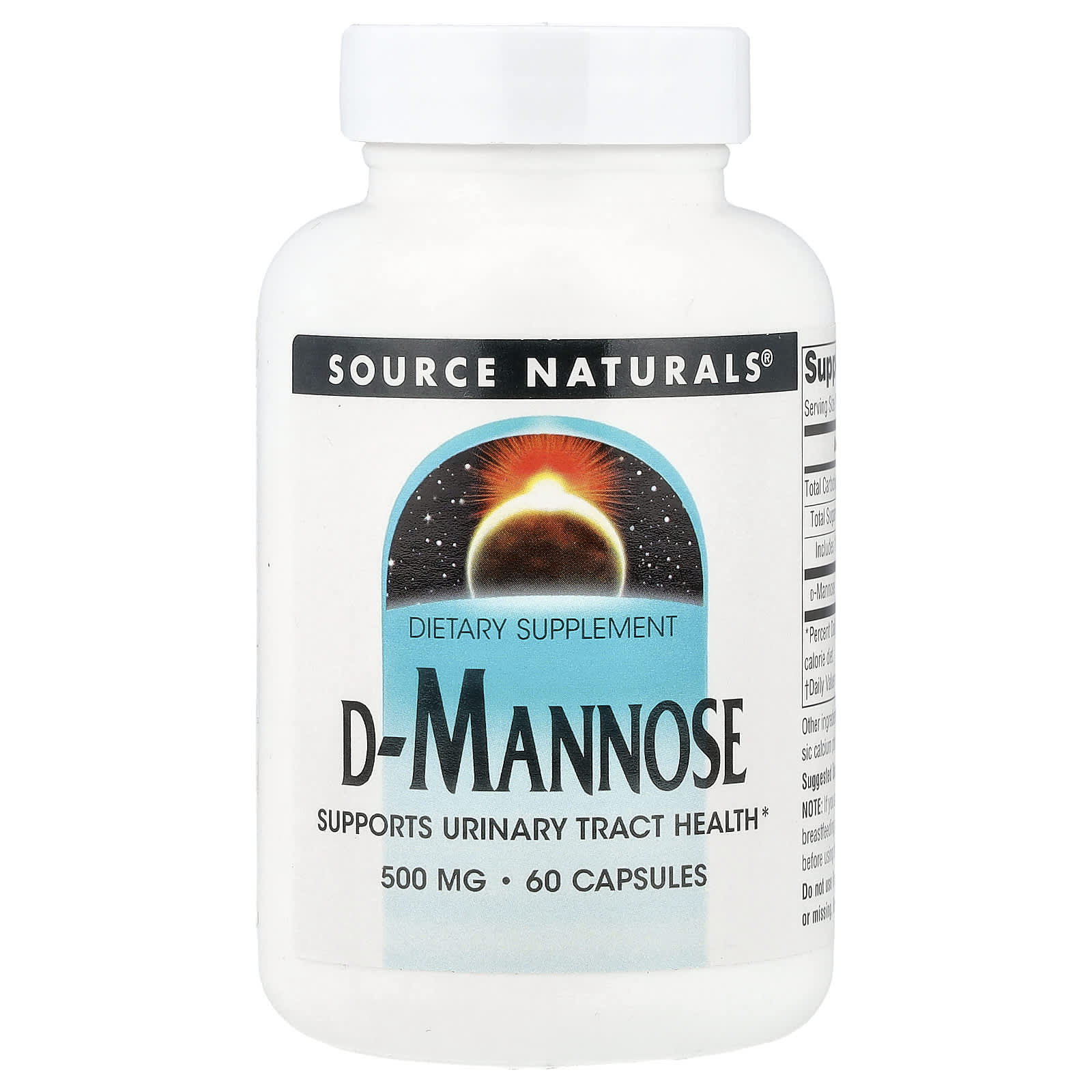 Source Naturals, D-Mannose, 60 Capsules - Image 1