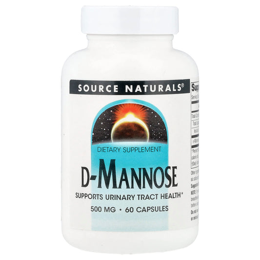 Source Naturals, D-Mannose, 60 Capsules - Image 1