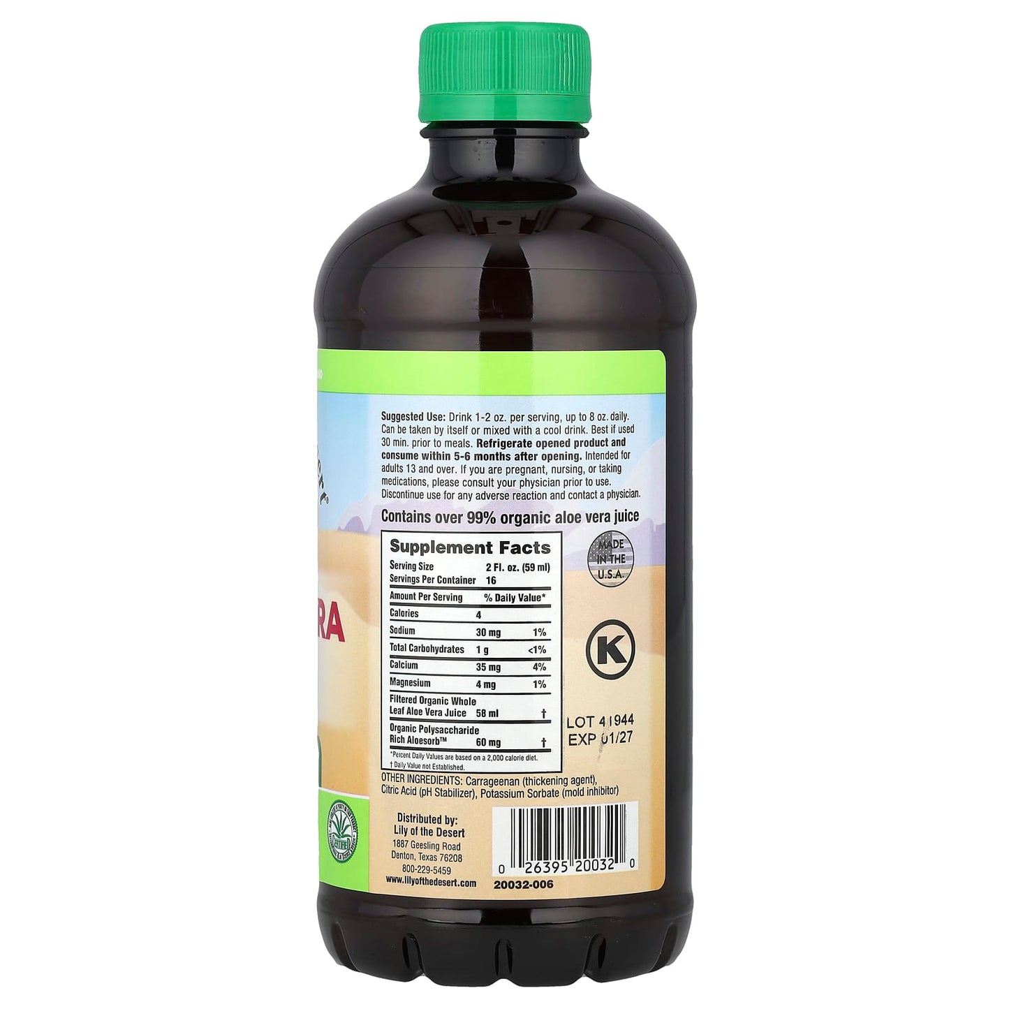 Lily of the Desert, Aloe Vera Gel, Whole Leaf Filtered, 32 fl oz (946 ml) - Image 2