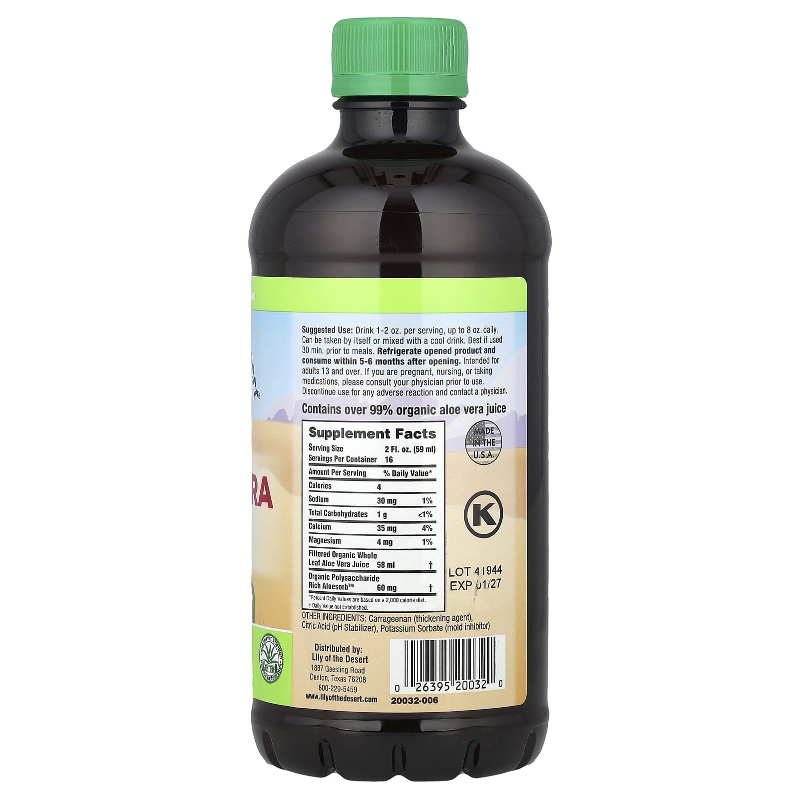 Lily of the Desert, Aloe Vera Gel, Whole Leaf Filtered, 32 fl oz (946 ml) - Image 2