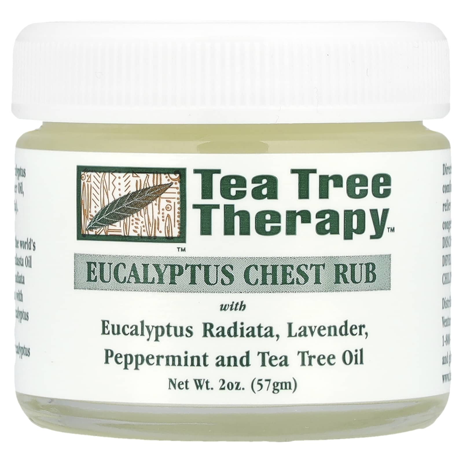 Tea Tree Therapy, Eucalyptus Chest Rub, 2 oz (57 g) - Image 1