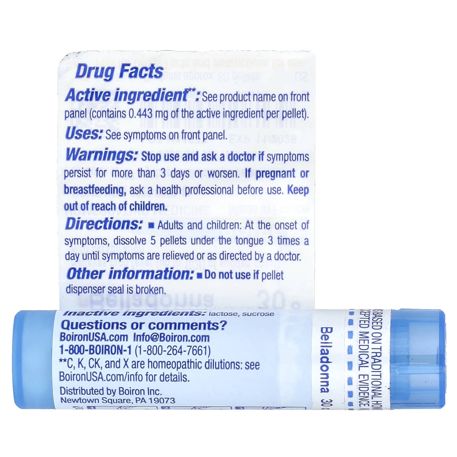 Boiron Belladonna 30C Fever Relief Pellets - Image 2