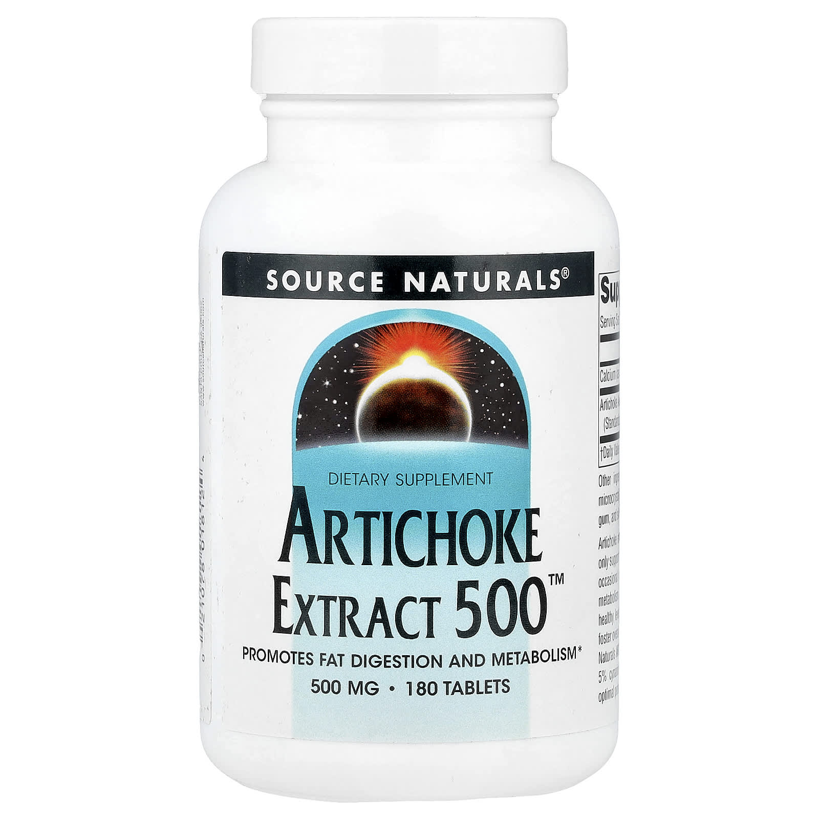 Source Naturals, Artichoke Extract 500™, 180 Tablets - Image 1