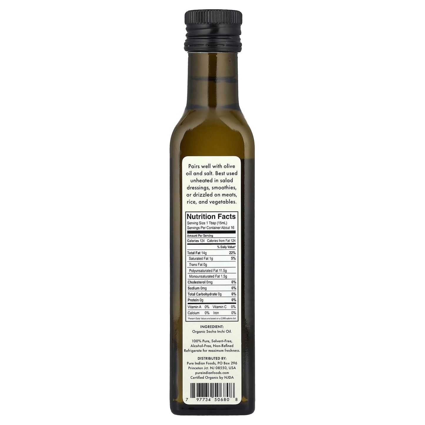 Pure Indian Foods, Organic Cold Pressed Extra-Virgin Sacha Inchi Oil, 250 ml - Image 2