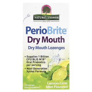 Nature's Answer PerioBrite Dry Mouth Lozenges - 100 Count, Lemon-Lime Mint