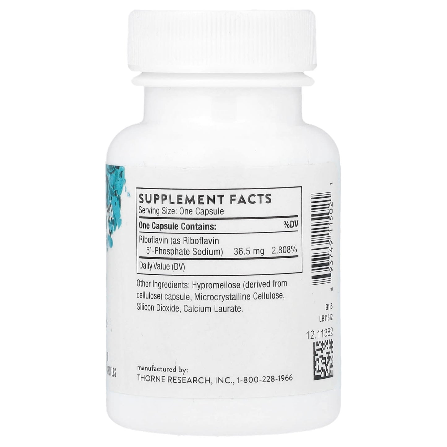 Thorne, Riboflavin 5' Phosphate, 36.5 mg, 60 Capsules - Image 2