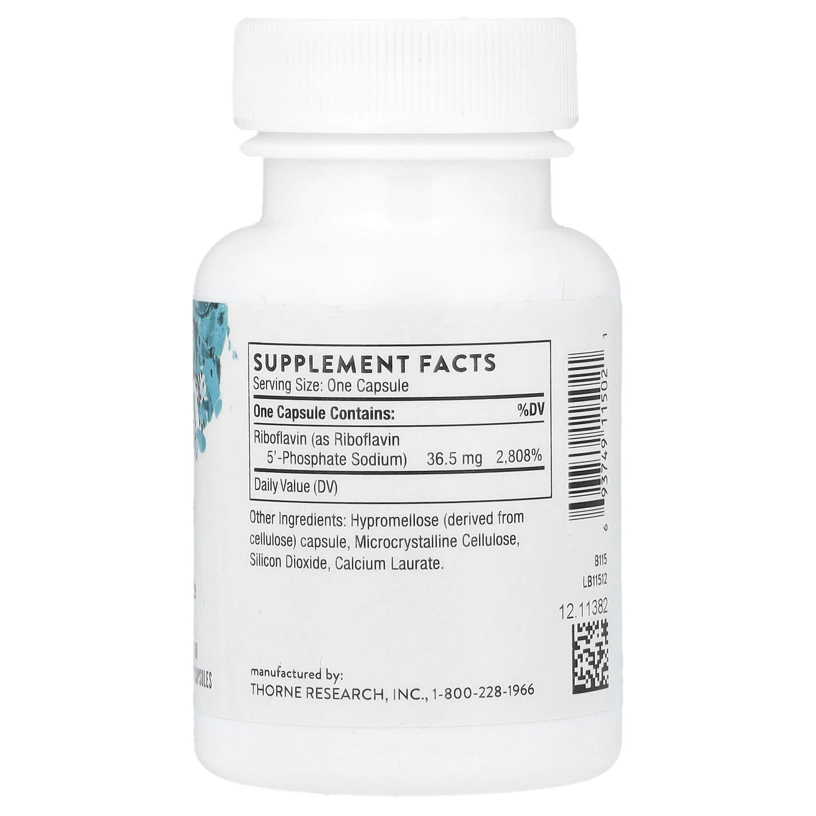 Thorne, Riboflavin 5' Phosphate, 36.5 mg, 60 Capsules - Image 2