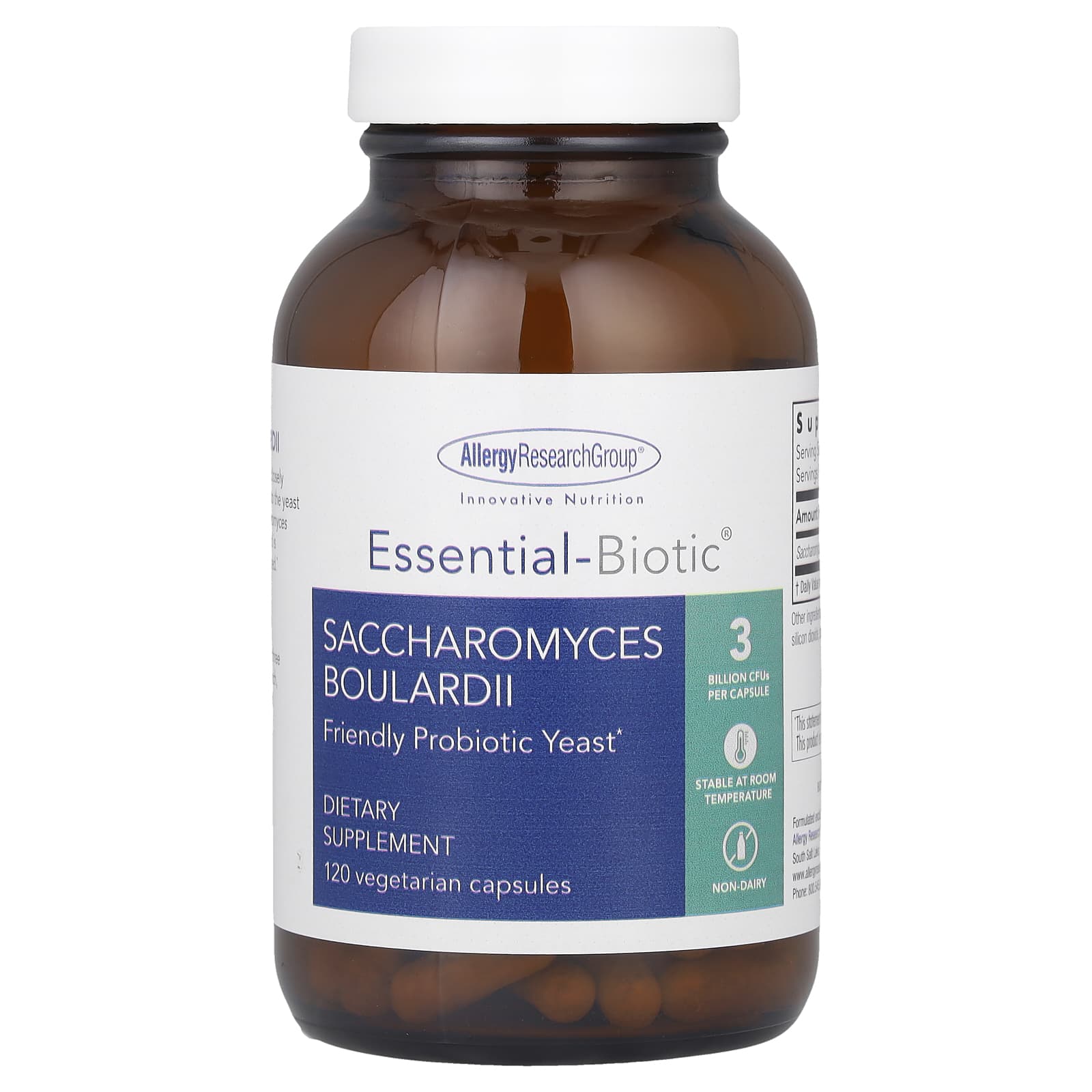 Allergy Research Group, Essential-Biotic® Saccharomyces Boulardii, 120 Vegetarian Capsules (150 mg Per Capsule)