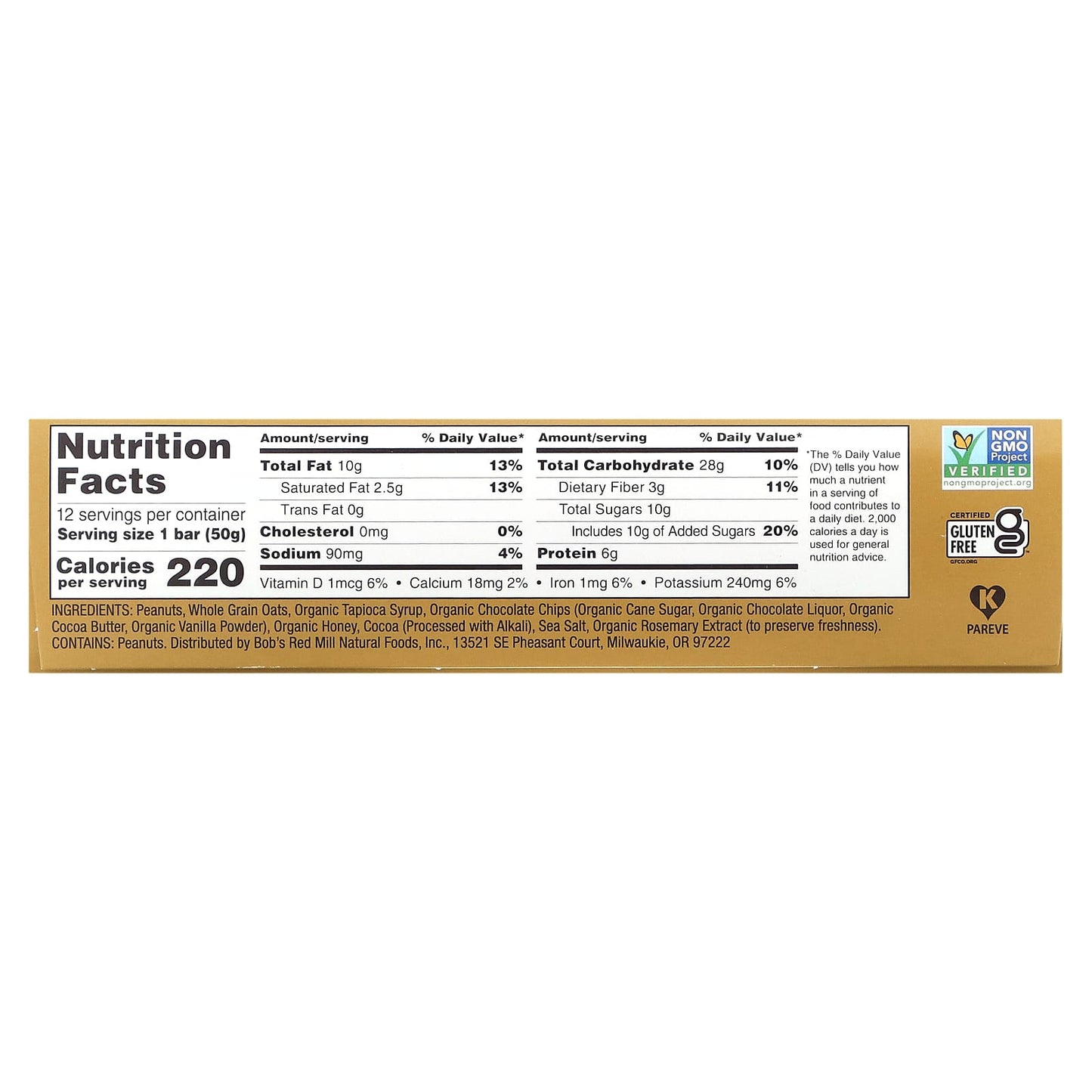 Gluten-Free Oat Bars with Peanut Butter and Chocolate by Bob's Red Mill - Image 2