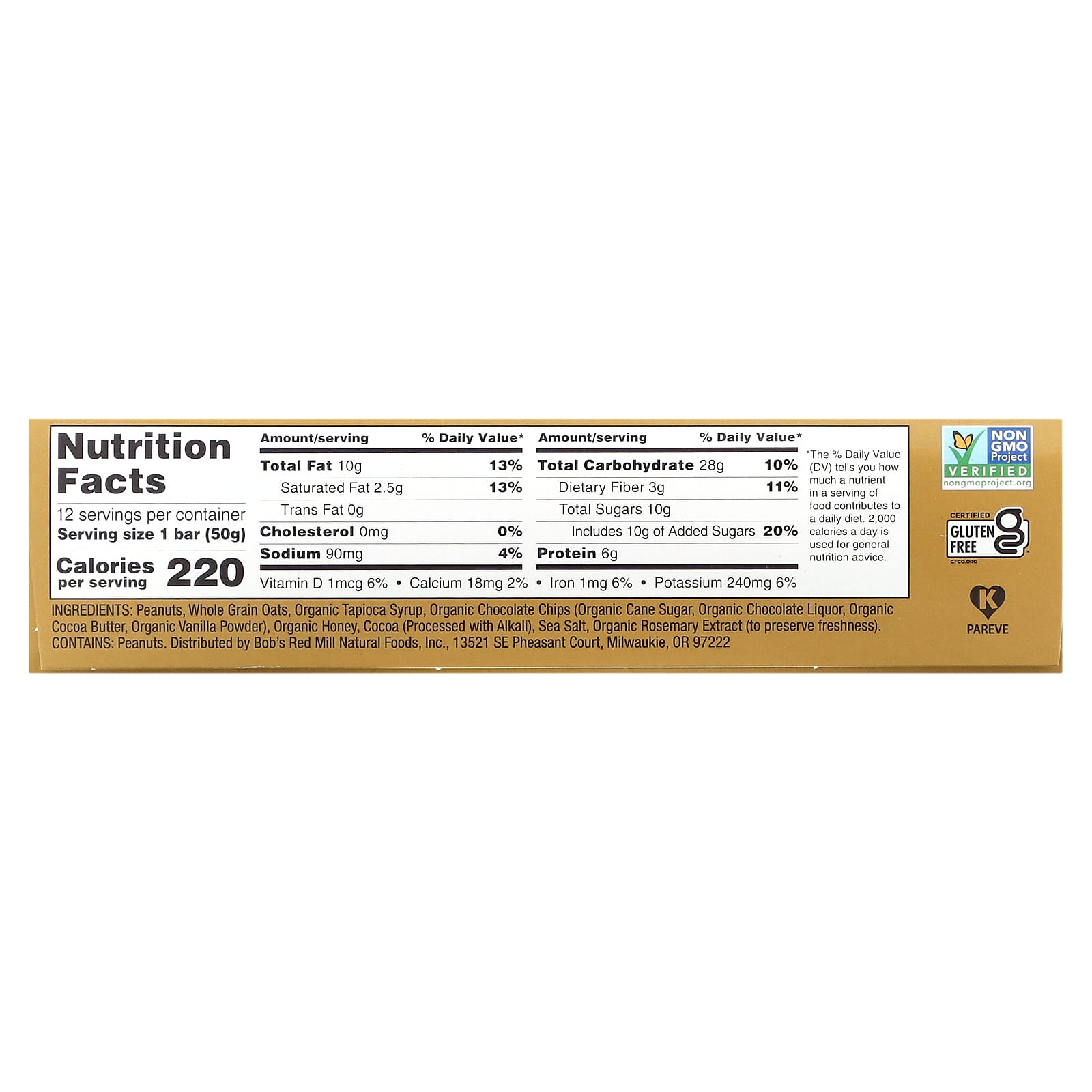 Gluten-Free Oat Bars with Peanut Butter and Chocolate by Bob's Red Mill - Image 2