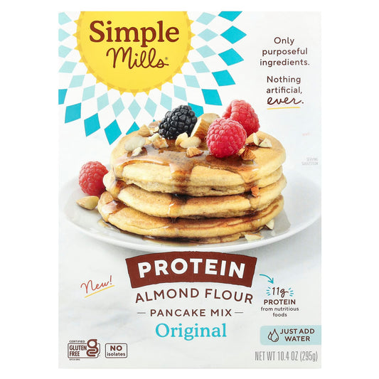 Simple Mills, Protein Almond Flour Pancake Mix, Original, 10.4 oz (295 g) - Image 1