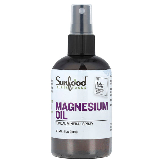 Sunfood, Magnesium Oil, 4 fl oz (118 ml) - Image 1