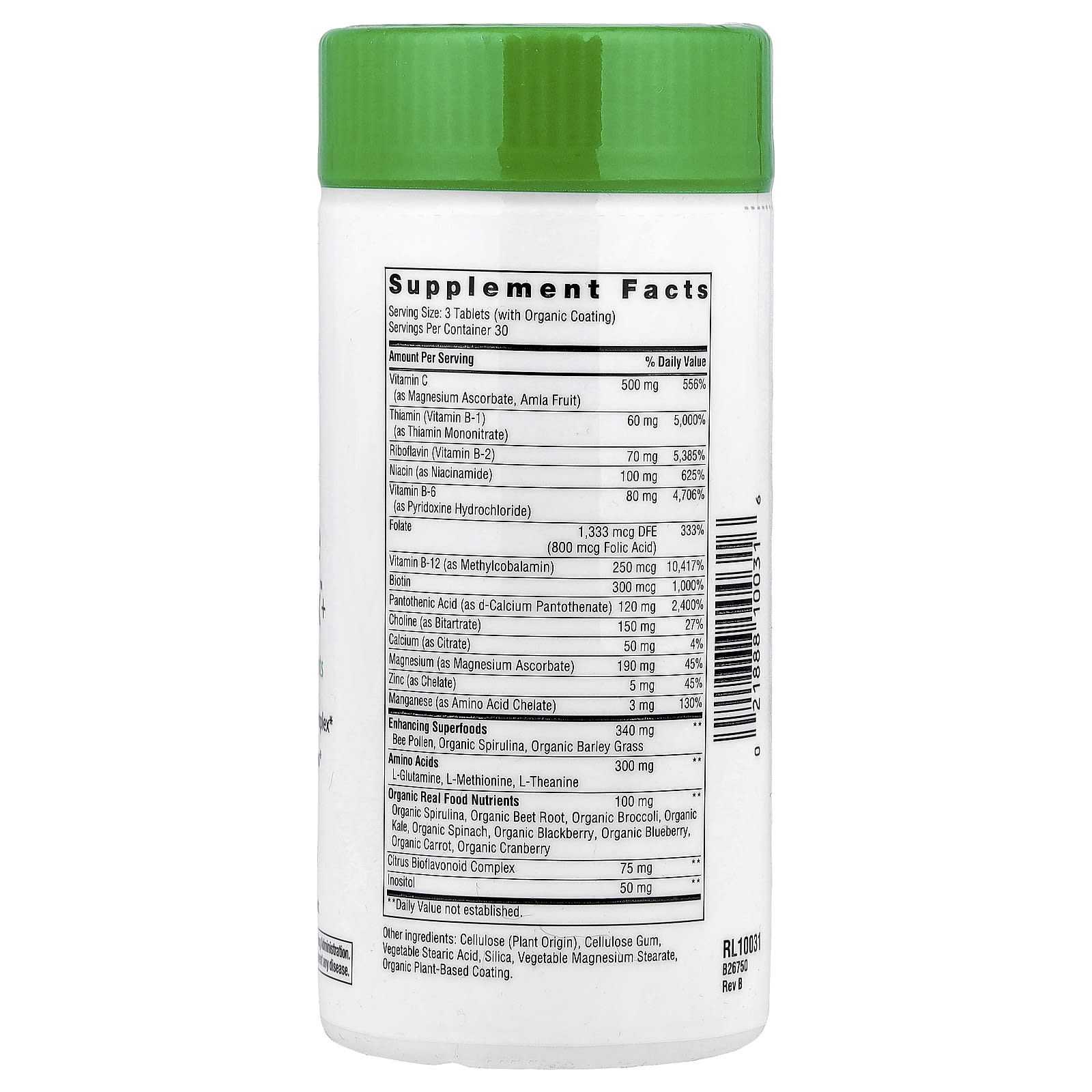 Rainbow Light, Complete B-Complex™+, 90 Tablets - Image 2