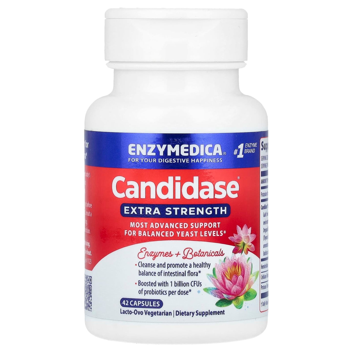 Enzymedica Candidase Extra Strength 42 Capsules Digestive Support - Image 1