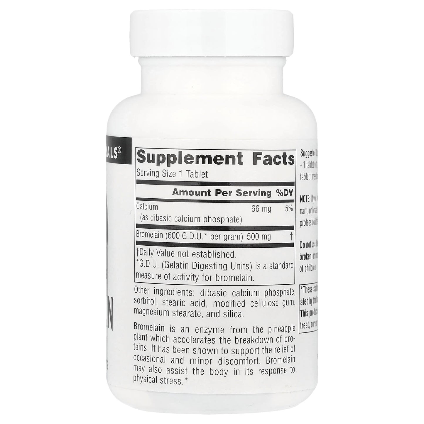 Source Naturals, Bromelain 600 GDU/g, 120 Tablets - Image 2