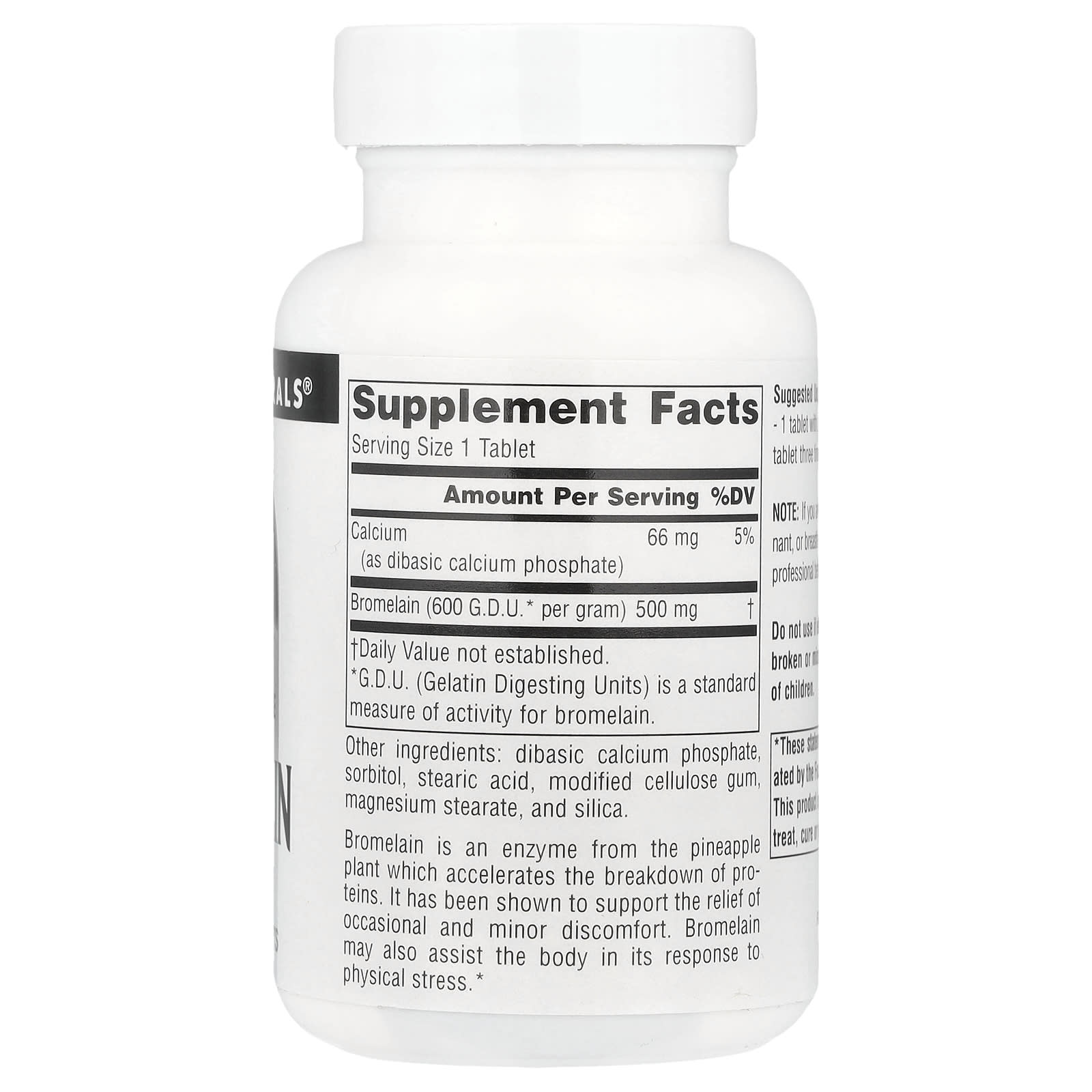 Source Naturals, Bromelain 600 GDU/g, 120 Tablets - Image 2