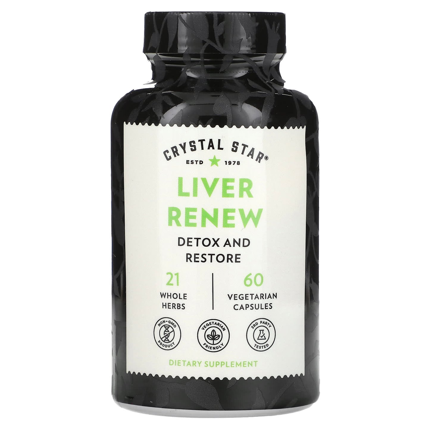 Crystal Star Liver Renew: Detox & Restore Formula with 21 Whole Herbs - Image 1