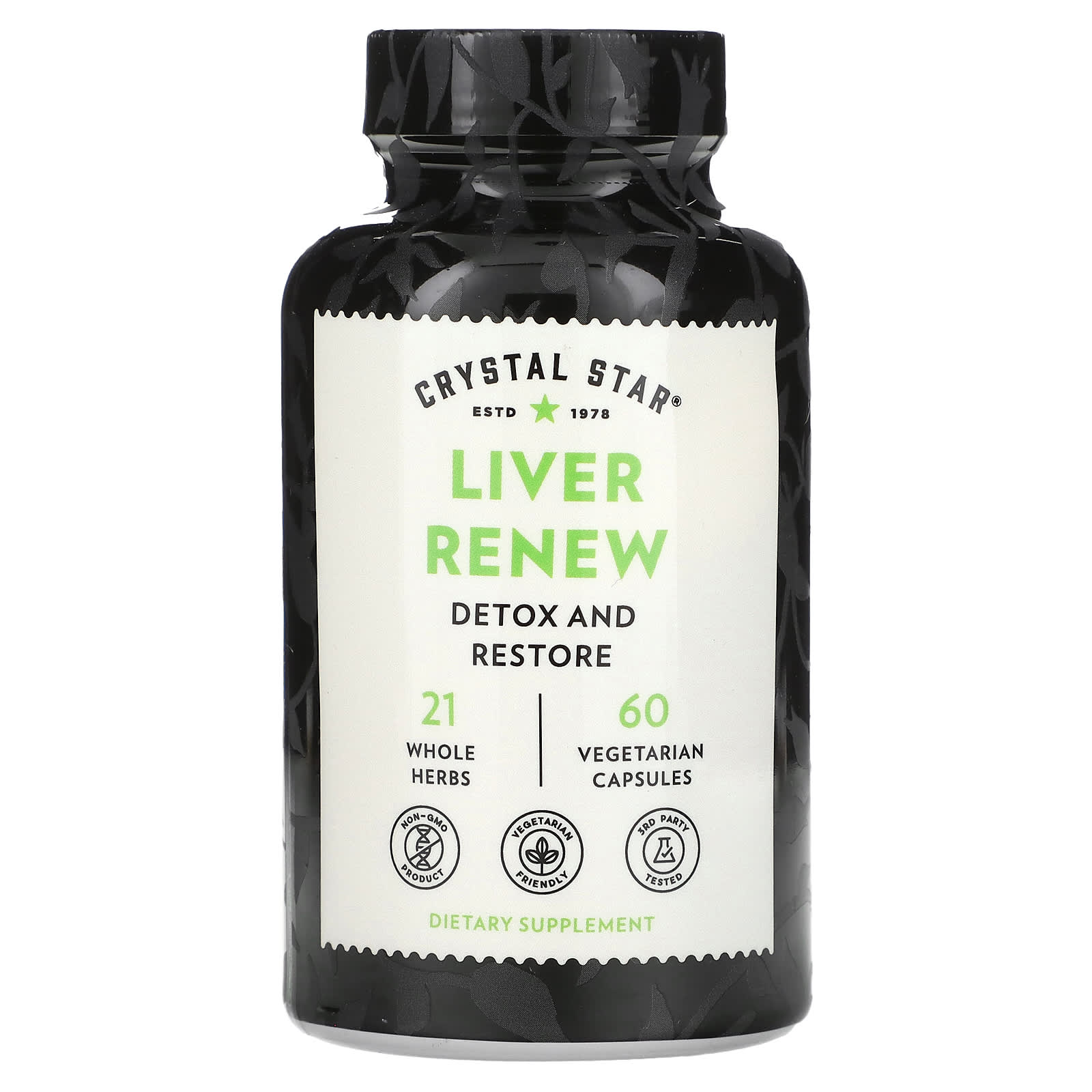Crystal Star Liver Renew: Detox & Restore Formula with 21 Whole Herbs - Image 1