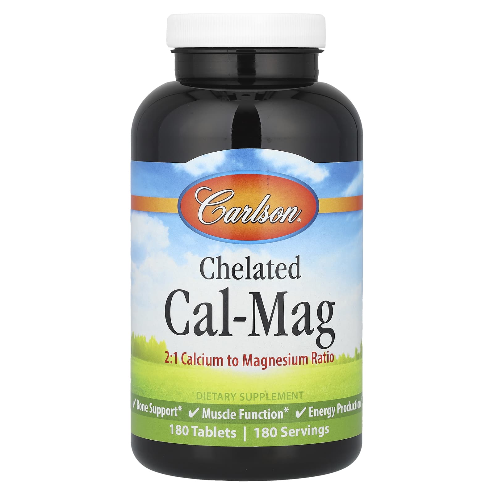 Carlson Chelated Cal-Mag 2:1 Ratio for Bone & Energy Support - Image 1