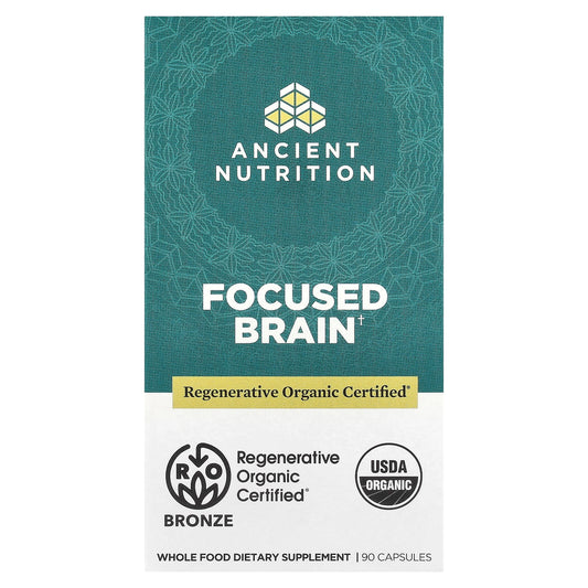 Boost Cognitive Health with Ancient Nutrition Focused Brain 90 Capsules - Image 1