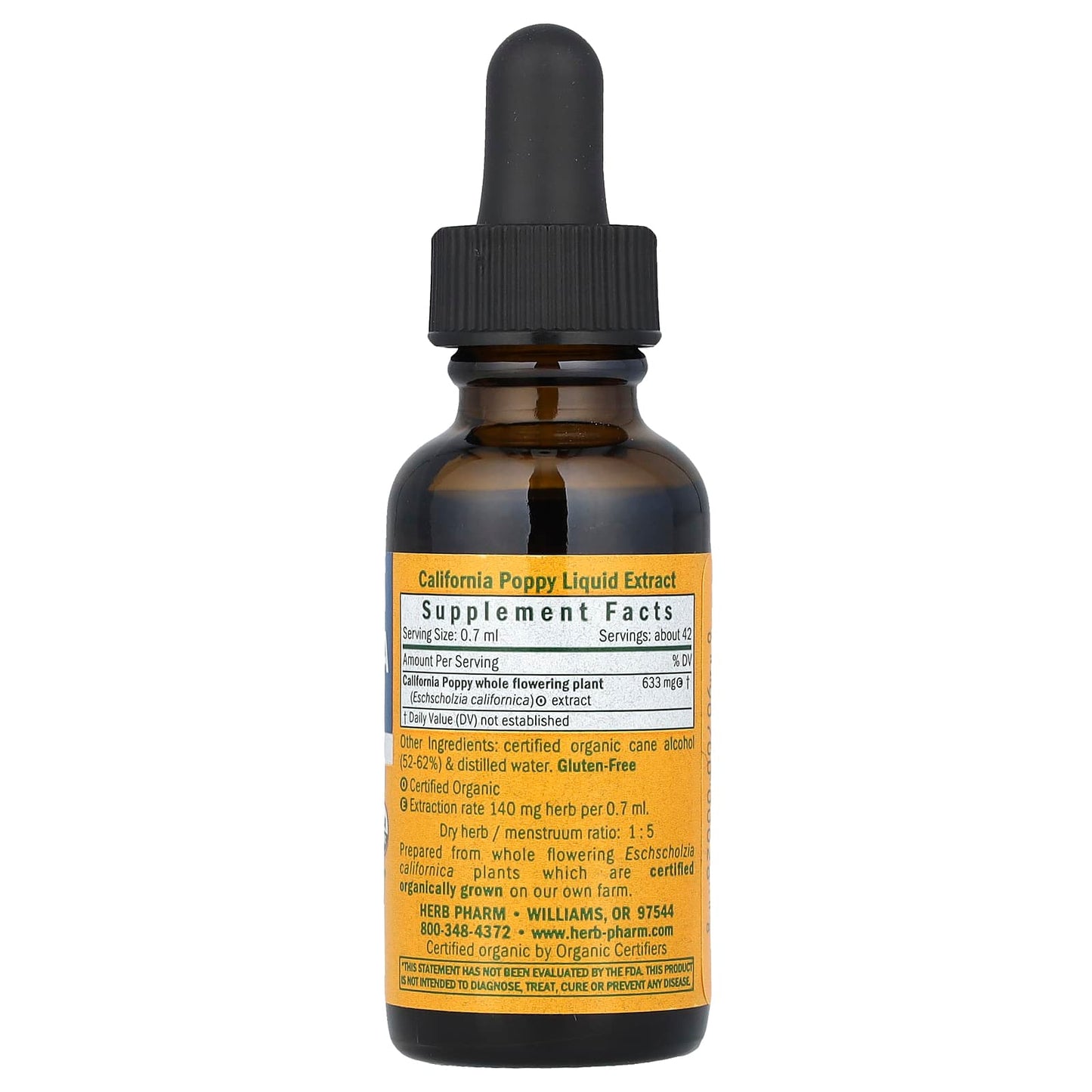 California Poppy Herbal Supplement - USDA Organic, Gluten Free - Image 2