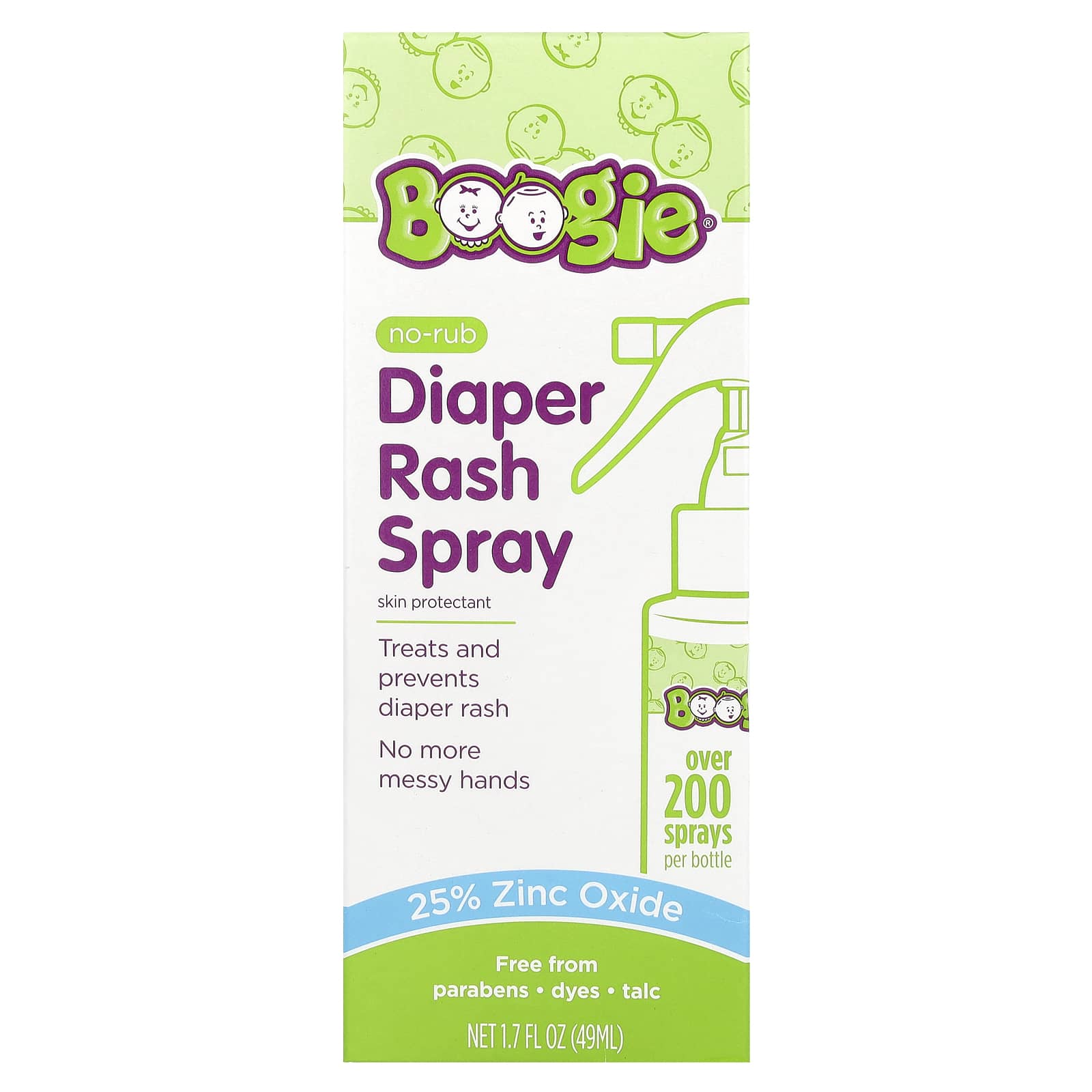 Boogie Wipes No-Rub Diaper Rash Spray 1.7 oz - Image 1